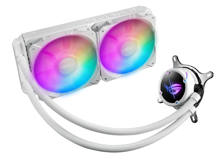 ASUS ROG STRIX LC II 240 ARGB White Edition Liquid CPU Cooler, Aura Sync Support, 2x120mm Fan ASUS ROG STRIX LC II 240 ARGB White Edition Liquid CPU Cooler, Aura Sync Support, 2x120mm Fan